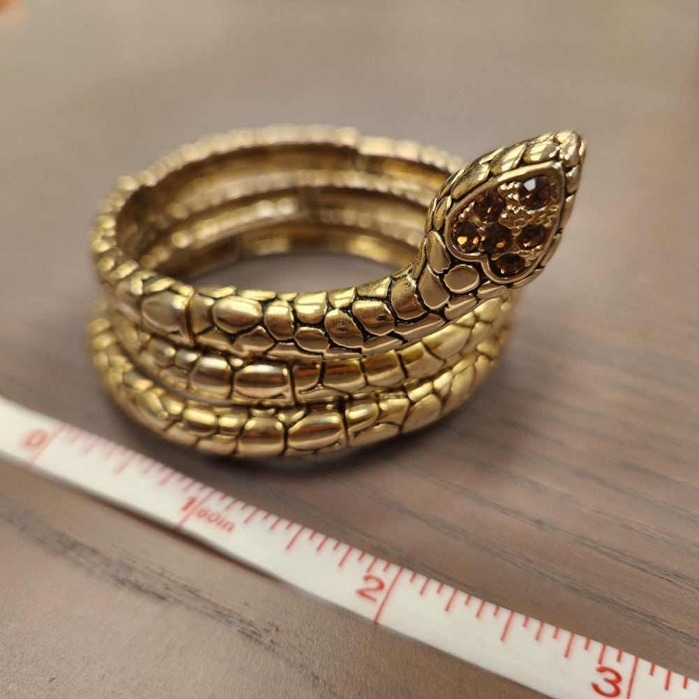 Gold snake bracelet